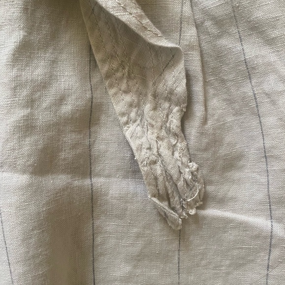 Trina Turk Beige Striped Linen Pants - Picture 3 of 5